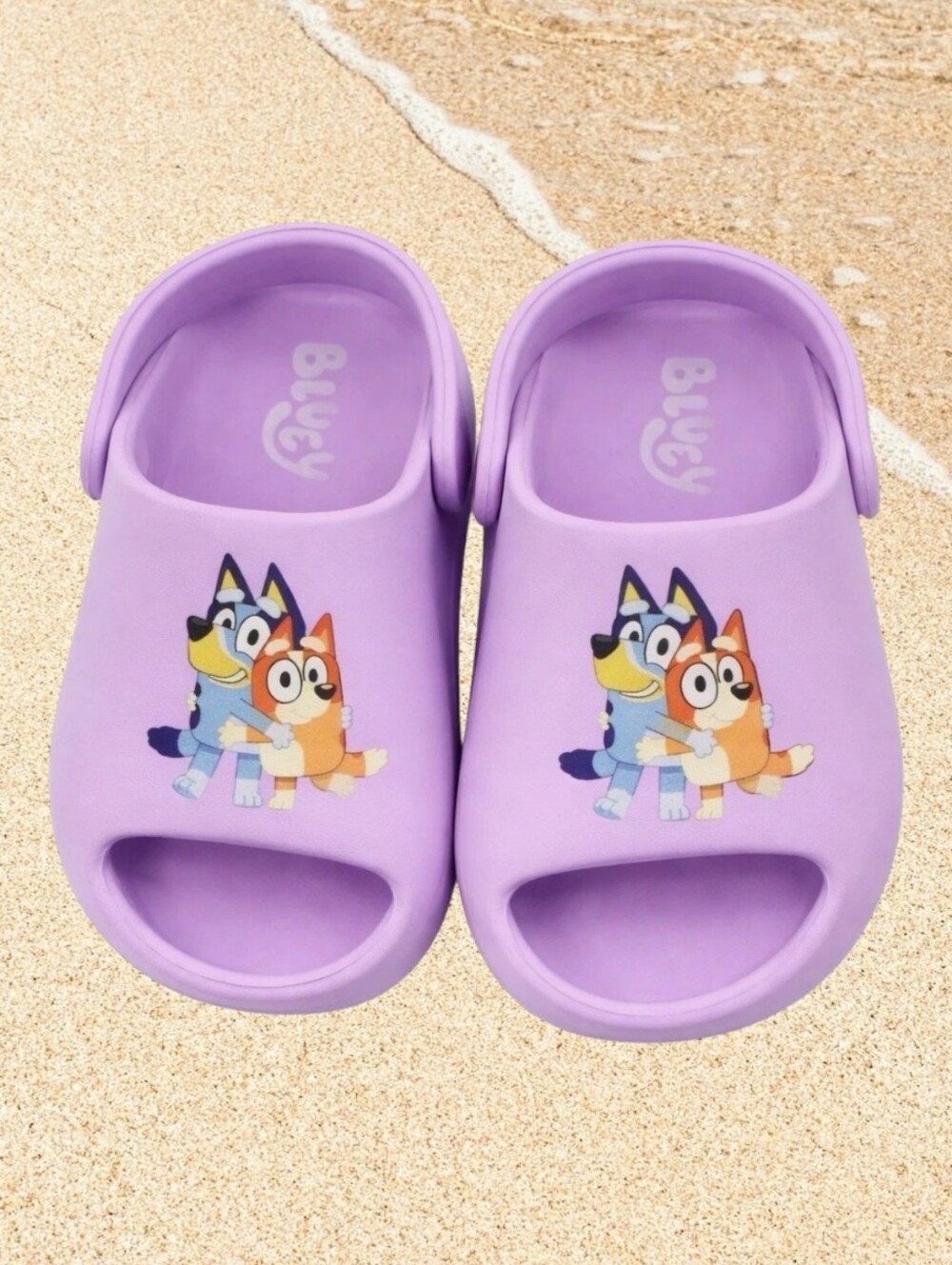Bluey Toddler Sandals Purple Slides Kids Cartoon Shoes New